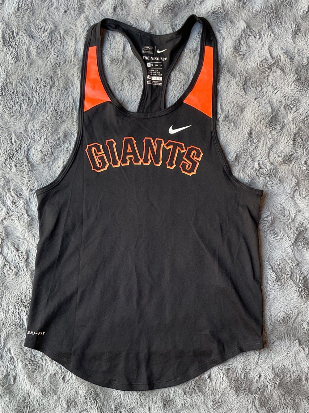Nike Women’s Black & Orange Giants Dri-FIT Racerback Tank